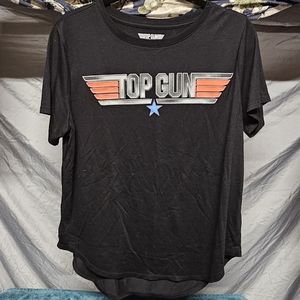 3/$10 Top Gun Black Tee Shirt size XXL